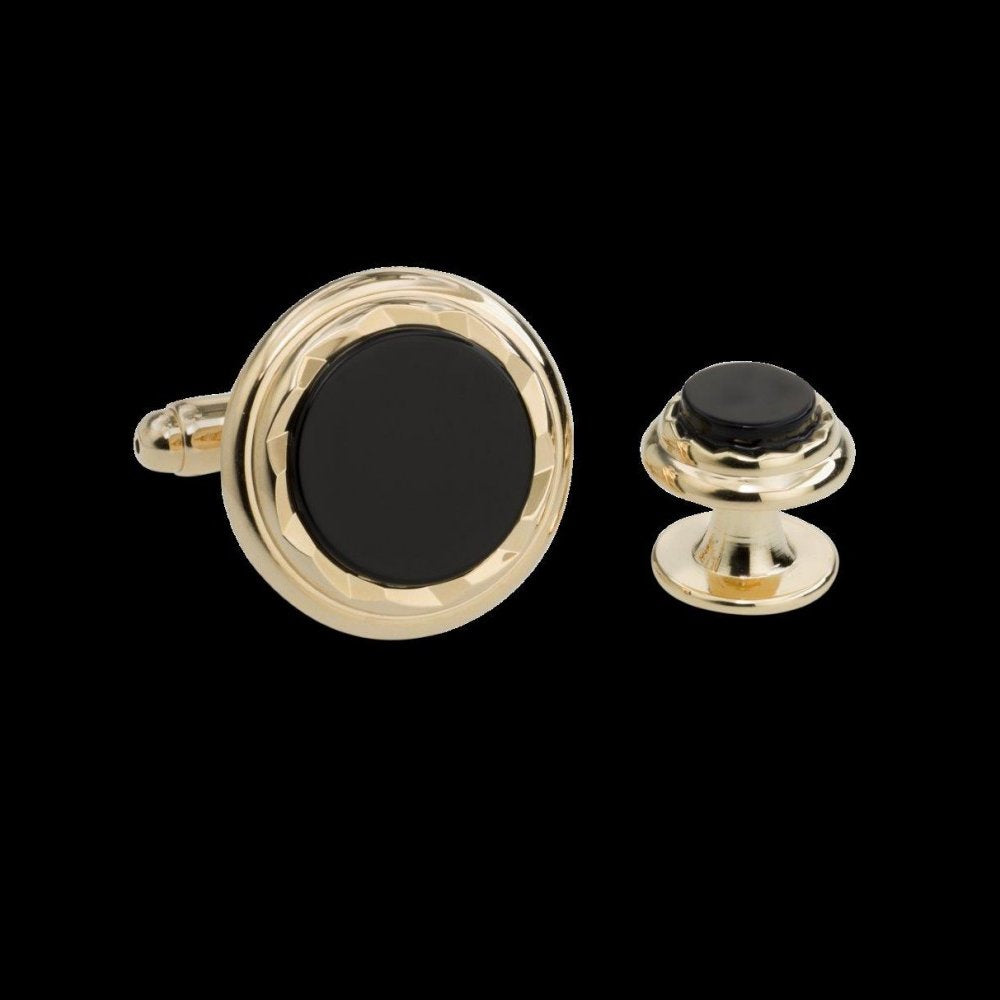 Gold Genuine Onyx Etched