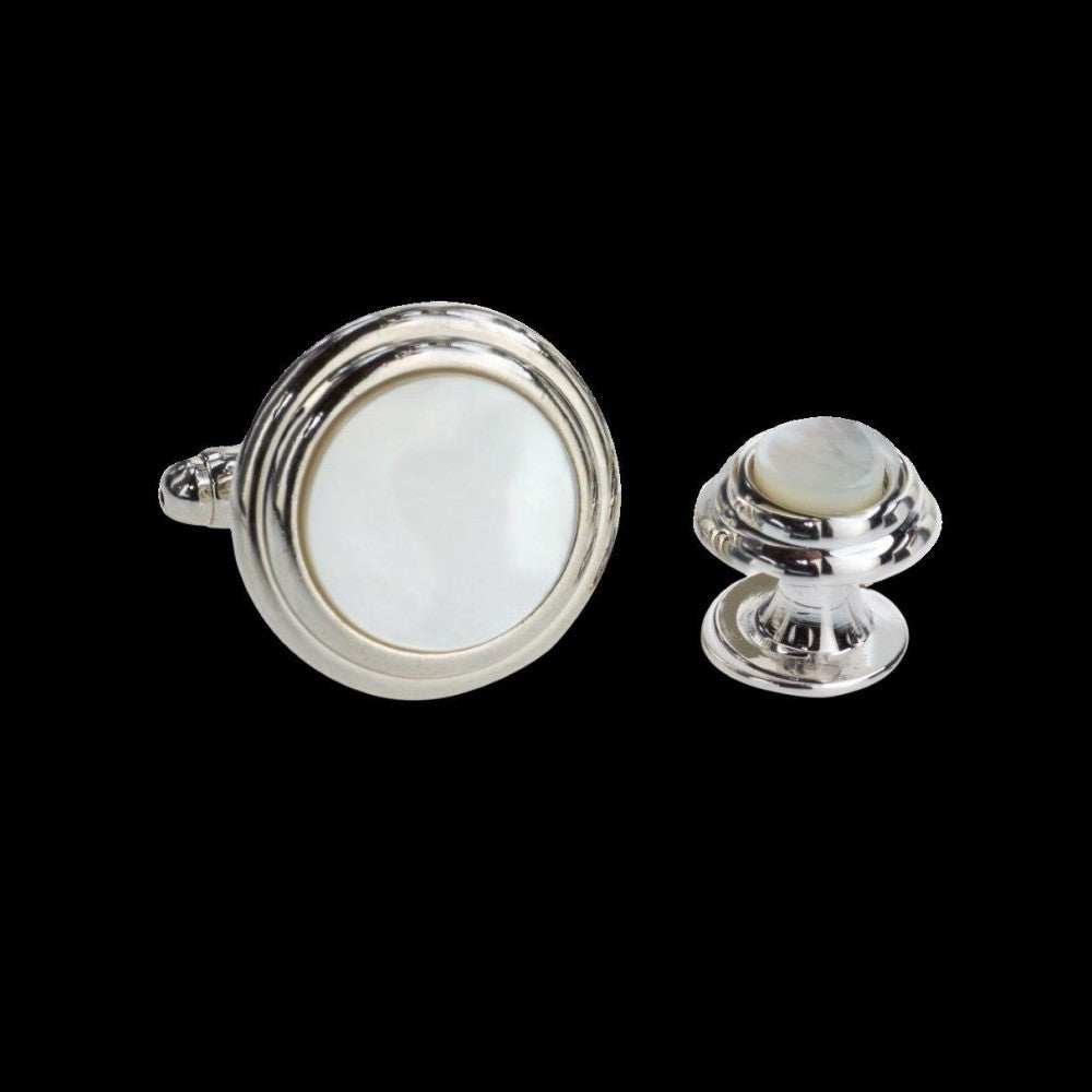 Silver Genuine Mother of Pearl Circles