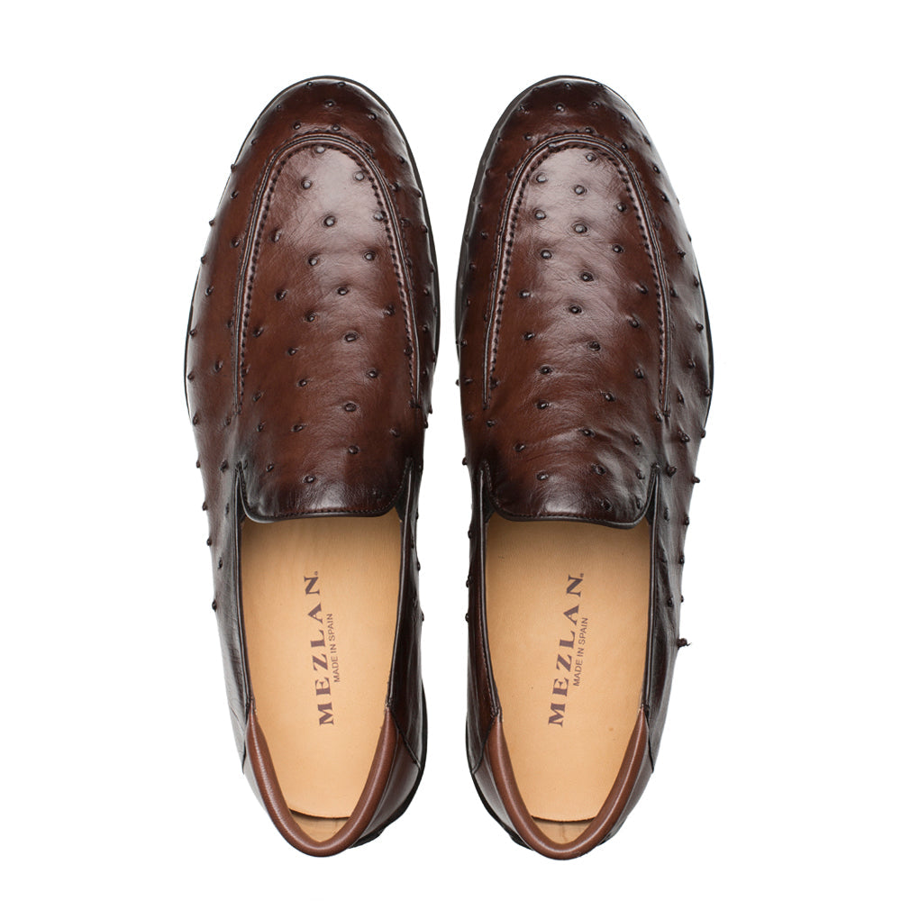 Ostrich leather loafers hot sale